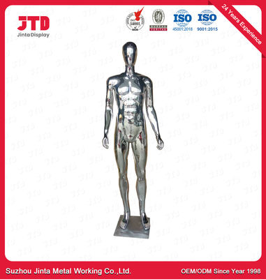 Male And Female Whole Body Mannequins Chrome Plated
