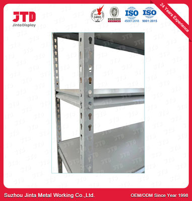 Light Gray Rivet Rack Shelving For Storage Powder Coating
