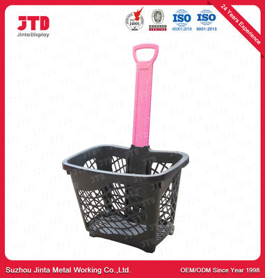 45L HDPP Plastic Trolley Basket 35kgs Loading Unfolding