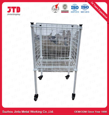 Mini Square Shape Wire Display Shelving With Wheels Height 900mm