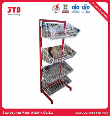 Supermarket 4 Wire Basket Shelf Used For Stores Promotion