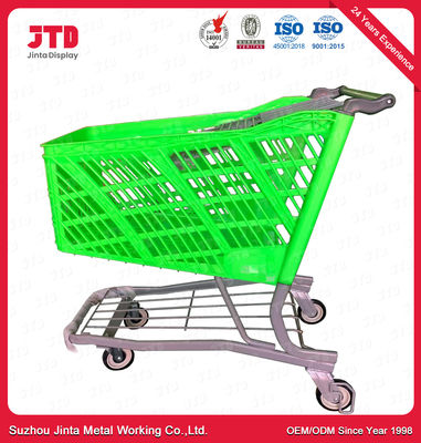 125L Plastic Trolley Basket Chrome Plated For Shopping Mall