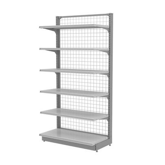 Metal Retail Store Display Stand Metal Wire Mesh Grid Display Shelving Rack